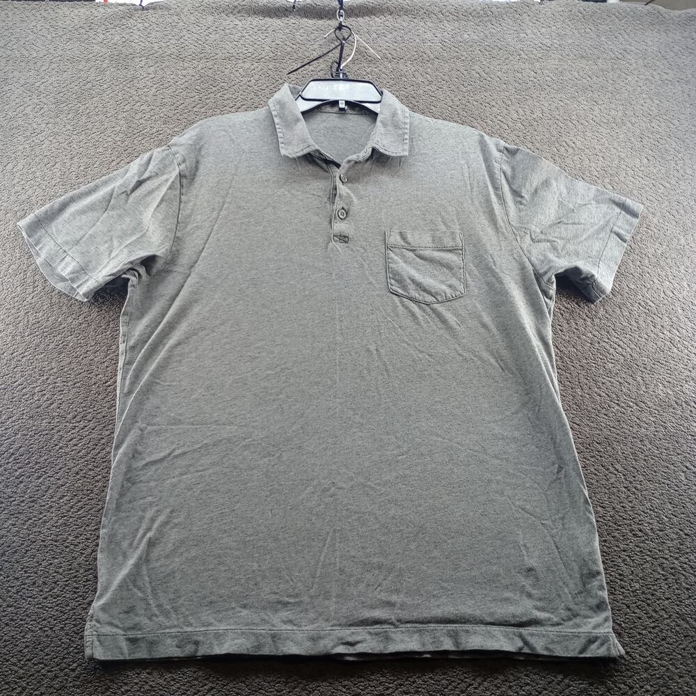 Patagonia Worn Wear Organic Cotton Pocket Polo Gray Men Shirt L